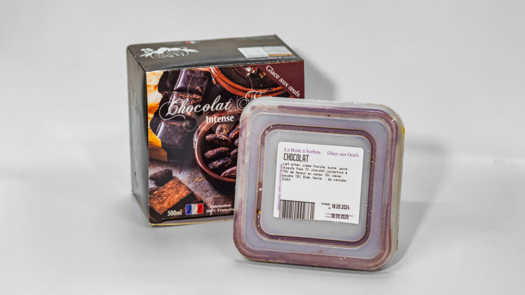 Nos produits : Glace demi litre chocolat intense