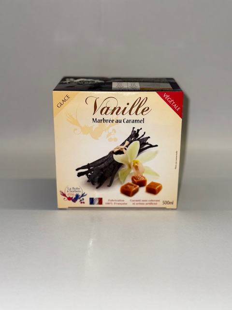 glace vanille marbré